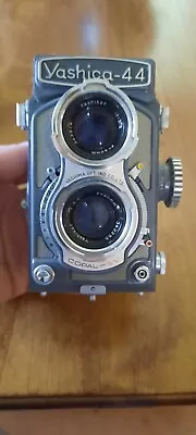 Vintage Yashica-44 TLR Camera & Leather Case  • $72