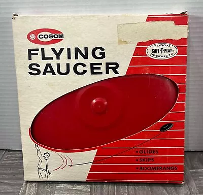 Vintage Early 1970s Cosom Red Flying Saucer With Original Box • $22.99