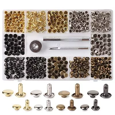 Leather Rivets Kit4 Colors  Sizes240 Pcsfor FabricLeather Hardware Supplies • $10.73