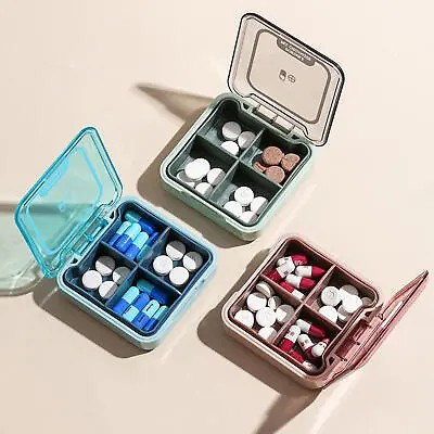 Pill Box Medicine Organizer Dispenser Box Case Travel Tablet Container Holder • $9.56