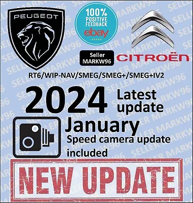 LATEST Peugeot Citroen - Sat Nav Update 2024 UK & Europe January Speed Camera • £18.99