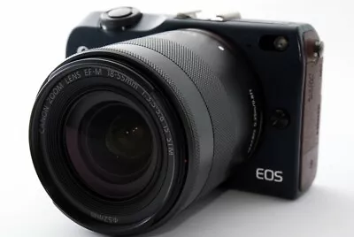 Canon EOS M2 18.0MP 18-55mm Lens Set Blue [Exc W/8GB SD CardStrap [651] • $675.71