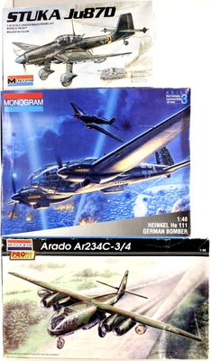 $24.50 • Buy Pro Modeler/ect Lot Of 3, 1/48, Arado Ar 234 C-3/4, He 111 Bomber, Ju 87D Stuka