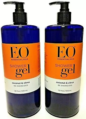 (2) EO Essential Oils - COCONUT & CITRUS Shower Gel / Body Wash 32 Oz = 4x 16 Oz • $44.95