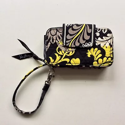 Vera Bradley Yellow Black Baroque Pattern All In One Wristlet Clutch Wallet • $14.99