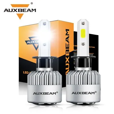 2x AUXBEAM H1 LED Headlight Kit High/Low Beam Bulbs 6500K Lamp White High Power • $21.99