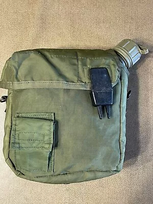 US Military 2 Quart Canteen & Cover Bag W/ Alice Clips Zarn 2 1998 • £14.47