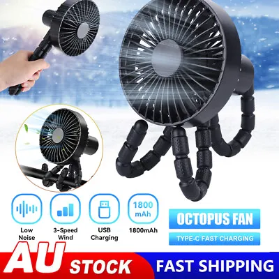 $22.90 • Buy Clip On Fan Handheld USB Mini Cooling Desk Stroller Pram Cot Car Portable Fan AU