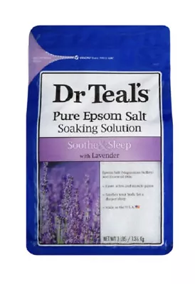 Dr Teal's Pure Epsom Salt Soothe & Sleep Lavender Soaking Solution Bath1.36kg • £11.99