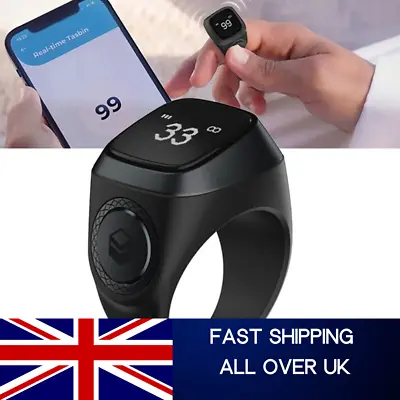 18/20/22mm Smart Tasbih Tally Counter Ring For Muslims Bluetooth Zikr Digital • £19.99