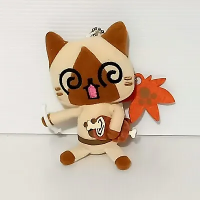 Capcom Monster Hunter Airou Cat Mascot Plush Toy Doll Keychain 4.5  Japan Game • $15.99