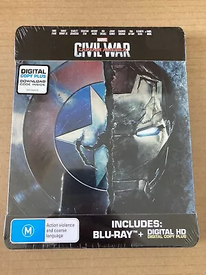 Captain America Civil War Bluray Steelbook JB HIFI - Sealed Mint Marvel MCU OOP • $85