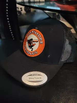  MLB Baltimore Orioles  Vintage Snapback Black Cap Hat Bew Era 47 Brand Real  • $29.39