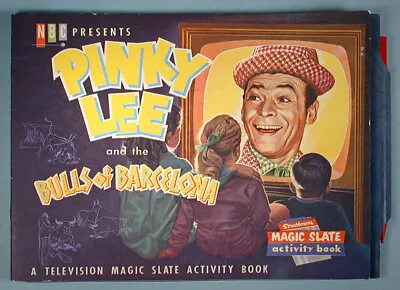 1954 Pinky Lee Magic Slate Activity Book NBC TV Strathmore Co TV Burlesque Comic • $39.95