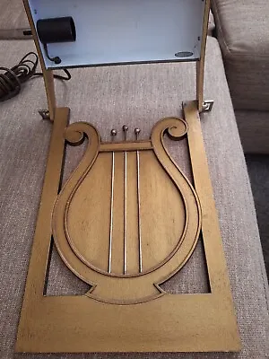 Vintage Brass Harp Music Sheet Holder And Adjustable Light In One • $14.99