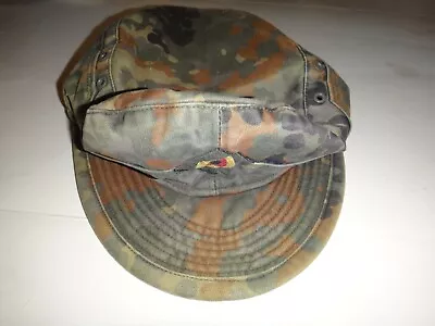German Army Camo Cap Hat With Label  GE  Profistyle KAYSER GmbH Size 57 • $29.24