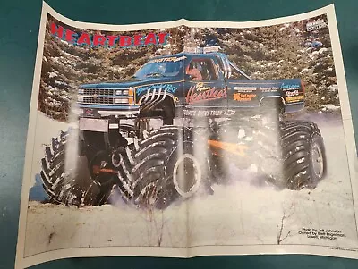 1988 Four Wheeler Heartbeat Monster Truck Poster • $0.99