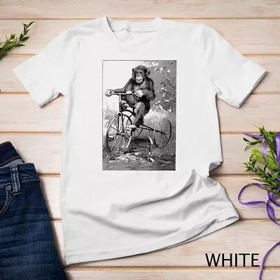 Monkey Riding Tricycle Tshirt-Vintage Funny Monkey T-Shirt Unisex T-shirt • $16.99