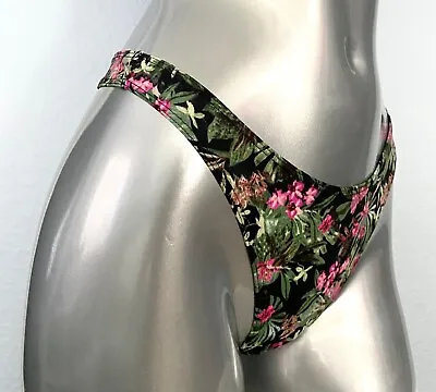 Victorias Secret Nwt Cotton Modal Elastane Jungle Floral High Leg Thong Panty • $14.99