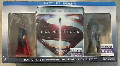 Man Of Steel Figurine Limited Edition Giftset BluRay + DVD Sealed Box Wear-C157 • $49.50