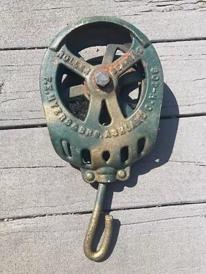 Antique Cast Iron F.E. Myers & Bro H-408 Barn Trolley Pulley Farm Hay • $89