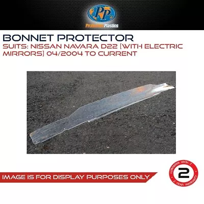 Protective Plastics Bonnet Protector Fits Nissan Navara D22 [Electric Mirrors] • $116.99