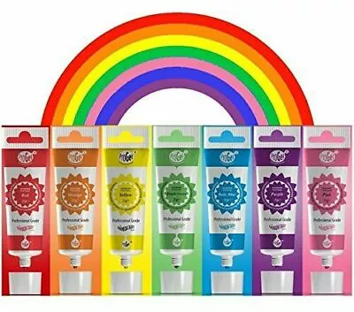 £17.29 • Buy X7 RAINBOW Dust ProGel 25g Edible Food Colour Sugarcraft Sugarpaste Cake Decor