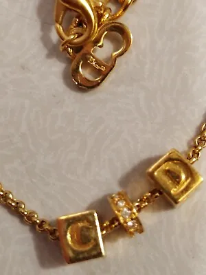 Christian Dior Necklace Dice Motif Doir Signed On The CD Of Clasp • £95