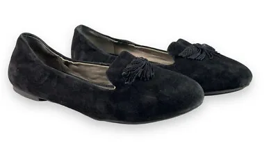 Me Too Black Velour / Velvet Women's Flat Ballet Shoes Size 8.5M • $12.10