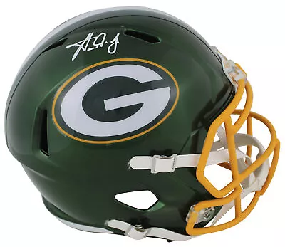 Packers Aaron Jones Signed Flash Full Size Speed Rep Helmet BAS Witnessed • $169.99