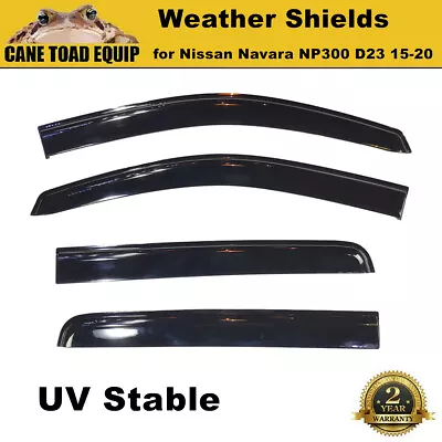 Weathershields Weather Shields Slim Window Visors For Nissan Navara NP300 15-23 • $42.95