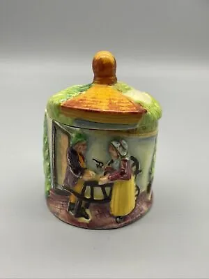 Vintage Small Marutomoware Majolica Lidded Preserve Pot Japan • £12.50