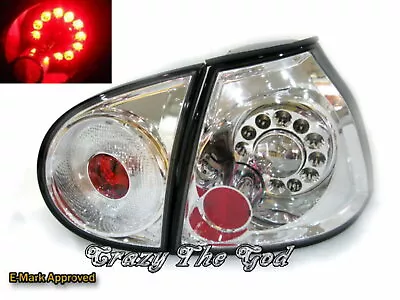 $296.12 • Buy Golf 5 1K MK5 2003-2010 3D/5D LED Tail Rear Light Chrome For VW Volkswagen RHD