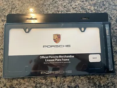 Porsche Design Black Slimline  Porsche  License Plate Frame W/hardware • $59