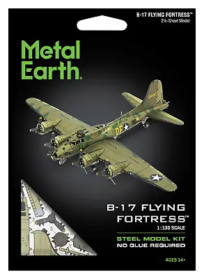 Fascinations Metal Earth B-17 FLYING FORTRESS (1:130 Scale) 3D Steel Model Kit • $16.95