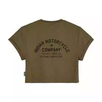 Genuine Indian Motorcycle Women’s 1901 IMC Pocket T-Shirt Khaki 2833306- • $38.53