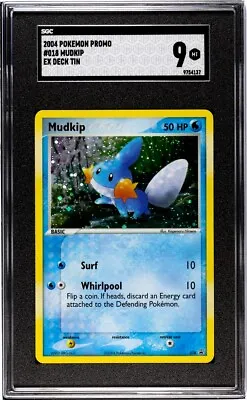 POP 1 Pokemon 2003 Mudkip #018 Black Star Promo Graded Mint SGC 9 • $99.99