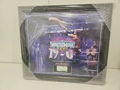 WWE SIGNED The Undertaker WrestleMania XXVII Piece Of Rope #8/500 Plaque COA • £463.26