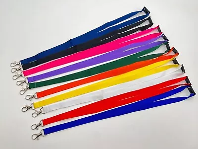 Plain Lanyard Neck Strap Metal Clip 15mm ID Lanyard For ID Badge Holder FREE P&P • £6.24