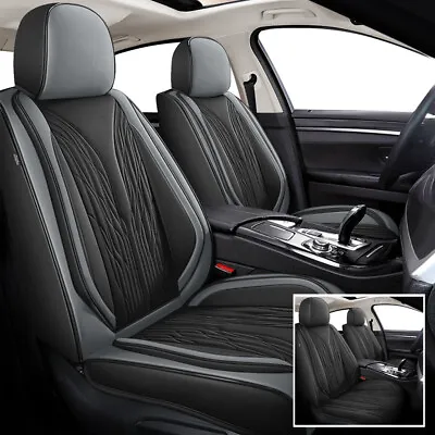 5-Seat Covers PU Leather Front&Rear For Volkswagen Golf R 2015-2024 Gray/Black • $120