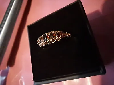 9ct Gold Garnet Ring Uk Size N • £80