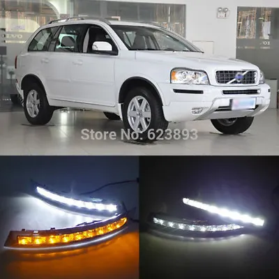 2pcs White+Yellow Daytime Running Lamp DRL Fog Lights For Volvo XC90 2007-2014 • $159