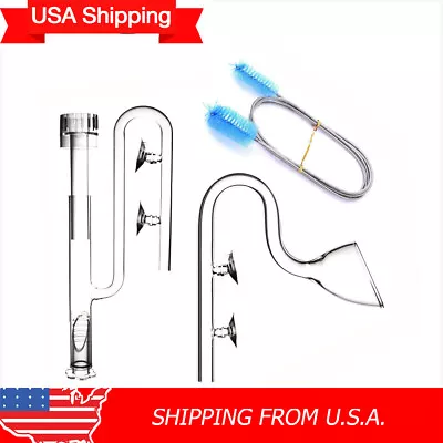 FBA Aquarium Filter Pipes Clear Glass Lily Inflow Surface Skimmer Outflow Set • $34.07