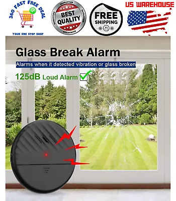 Glass Break Alarm UltraSlim Vibration Sensor Adjustable Sensitivity Easy Use 4Pa • $47.56