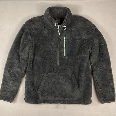 Victoria's Secret PINK Gray Half Zip Sherpa Pullover Oversized Sweatshirt Sz XS • $9.77