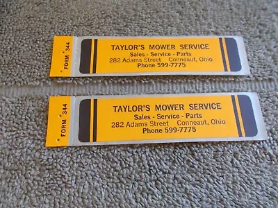 Vtg Lawn Mower Repair Shop Advertizing Stickers Taylors Conneautoh  Labels • $17.95