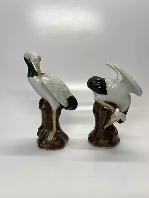 A Pair Of Chinese Ceramic Cranes Storks • £8.99