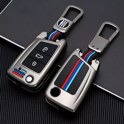 Key Case Shell Bag Holder Protector Cover For VW Tiguan Kodiaq Passat Polo Golf • $16.29