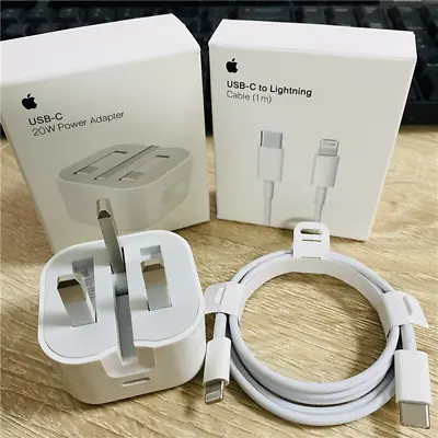 20w USB-C Fast Charger Adapter/ 2M Cable For IPhone X XR XS 14 13 12 11 Pro Max • £7.99
