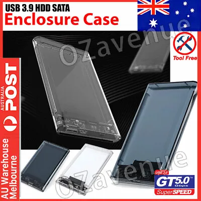 $9.26 • Buy Hard Drive Enclosure USB 3.0 To SATA 2.5  External HDD SSD Case Disk TRANSPARENT